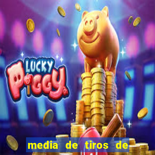 media de tiros de meta por jogo