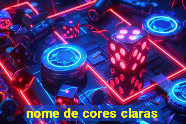 nome de cores claras